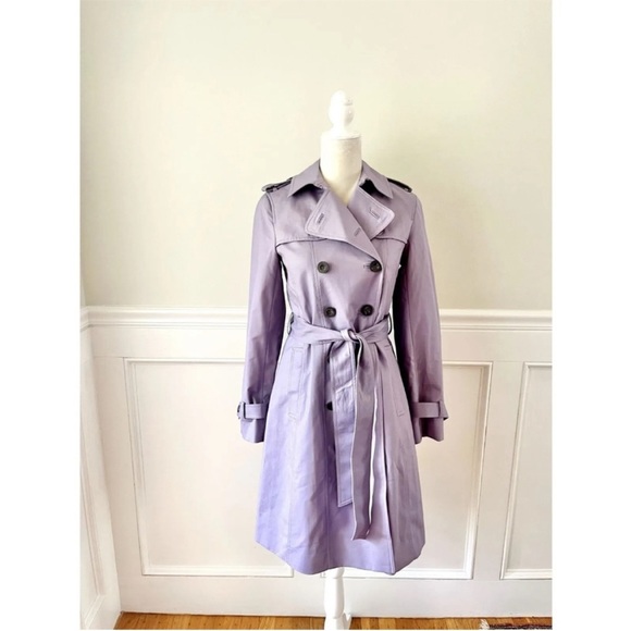 Hobbs London Saskia Trench Coat in Lavender Size US4 - Picture 4 of 8